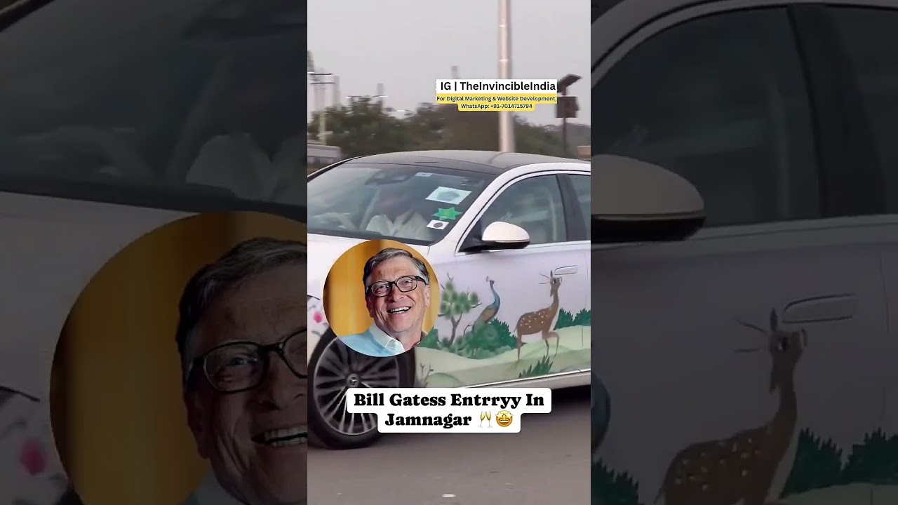 Bill Gates Entry In Jamnagar Anant Ambani Wedding #anantambani #viral #billgates #trending
