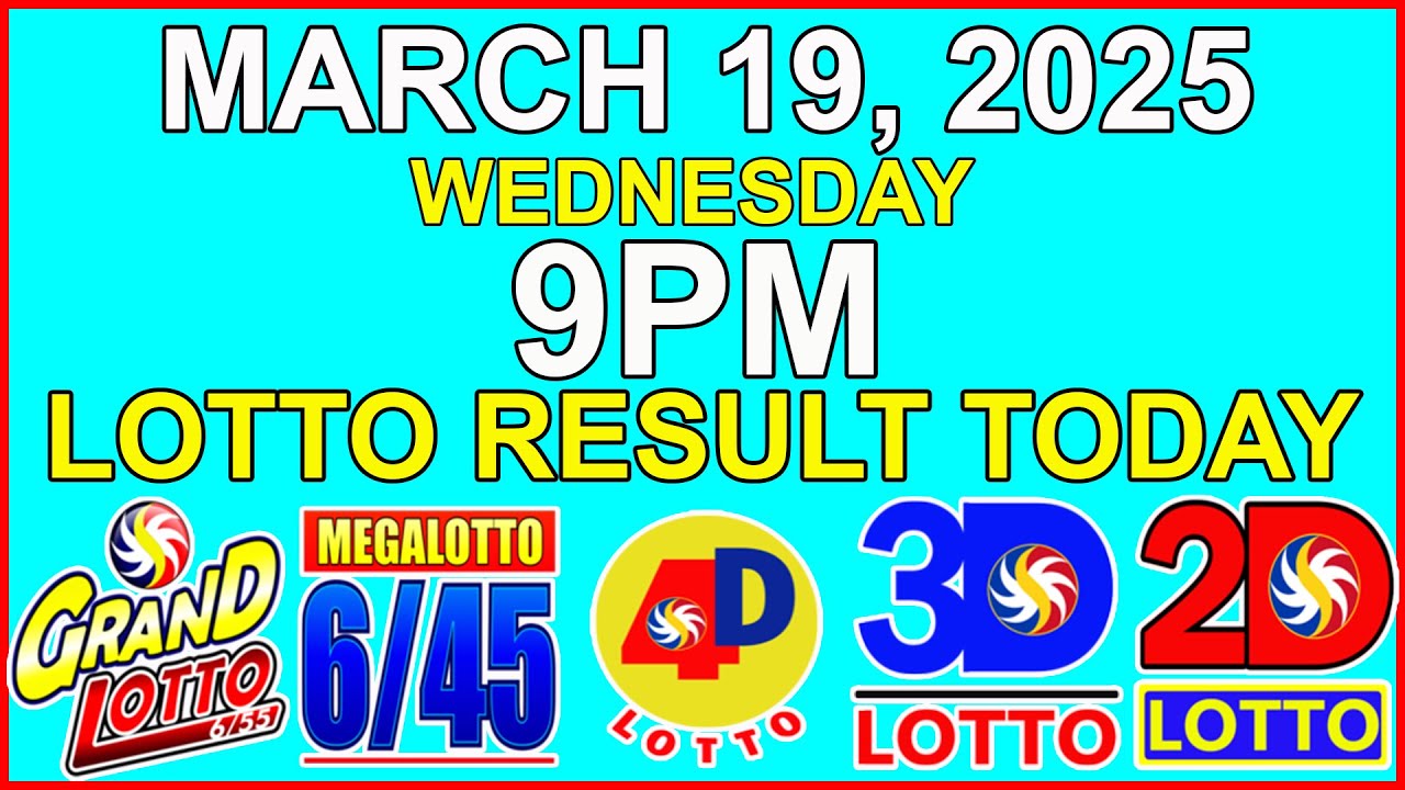 Lotto Result Today 9pm March 19 2025 PCSO