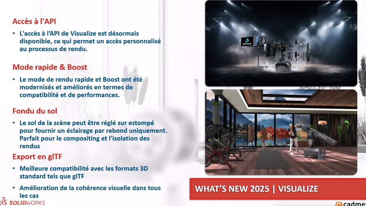 Rendu réaliste (Visualize) - Nouveautés 2025 SOLIDWORKS & 3DEXPERIENCE Works
