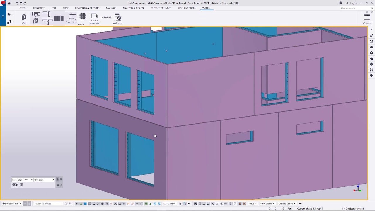 Tekla Structures for double walls