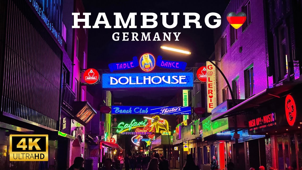 Hamburg Nightlife 4K Walking Tour Red Light District l Reeperbahn 🇩🇪