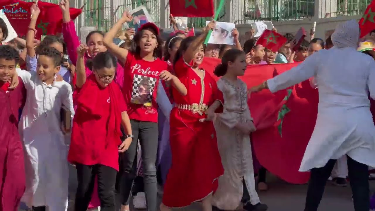Jean Cocteau - Commémoration de la marche verte pas les élèves du Primaire