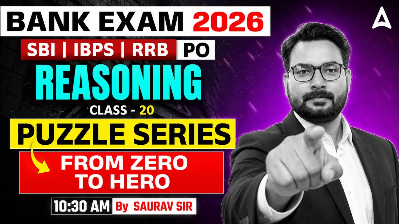 Bank Exams 2026 Reasoning | Puzzle Series Special Ep 20 For SBI, IBPS & RRB PO 2026 | By Saurav Sir