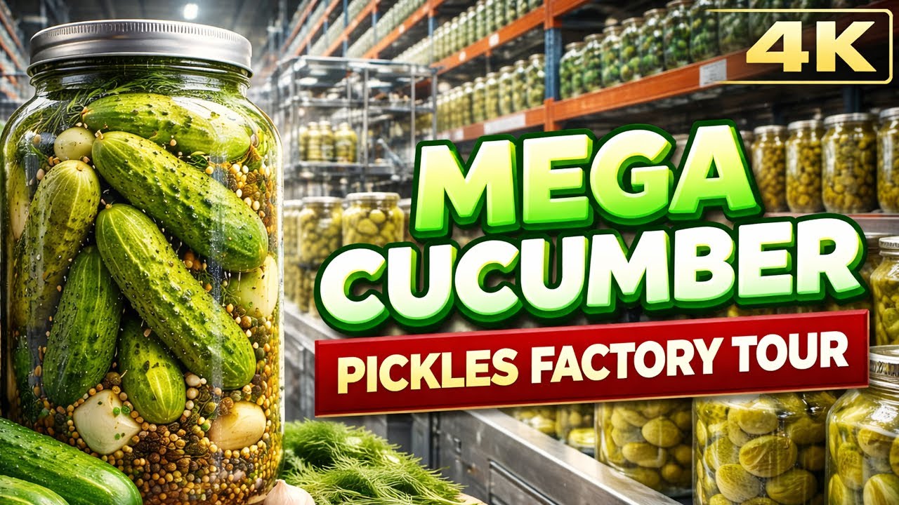 🥒 Mega Cucumber Pickles Factory Tour  4K Food Processing Documentary  How Pickles Are Made ✅