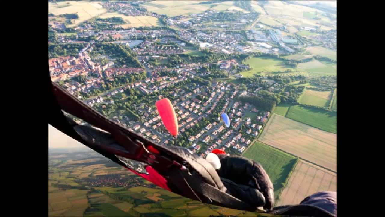 Mit dem Motorschirm Richtung Seeburger See