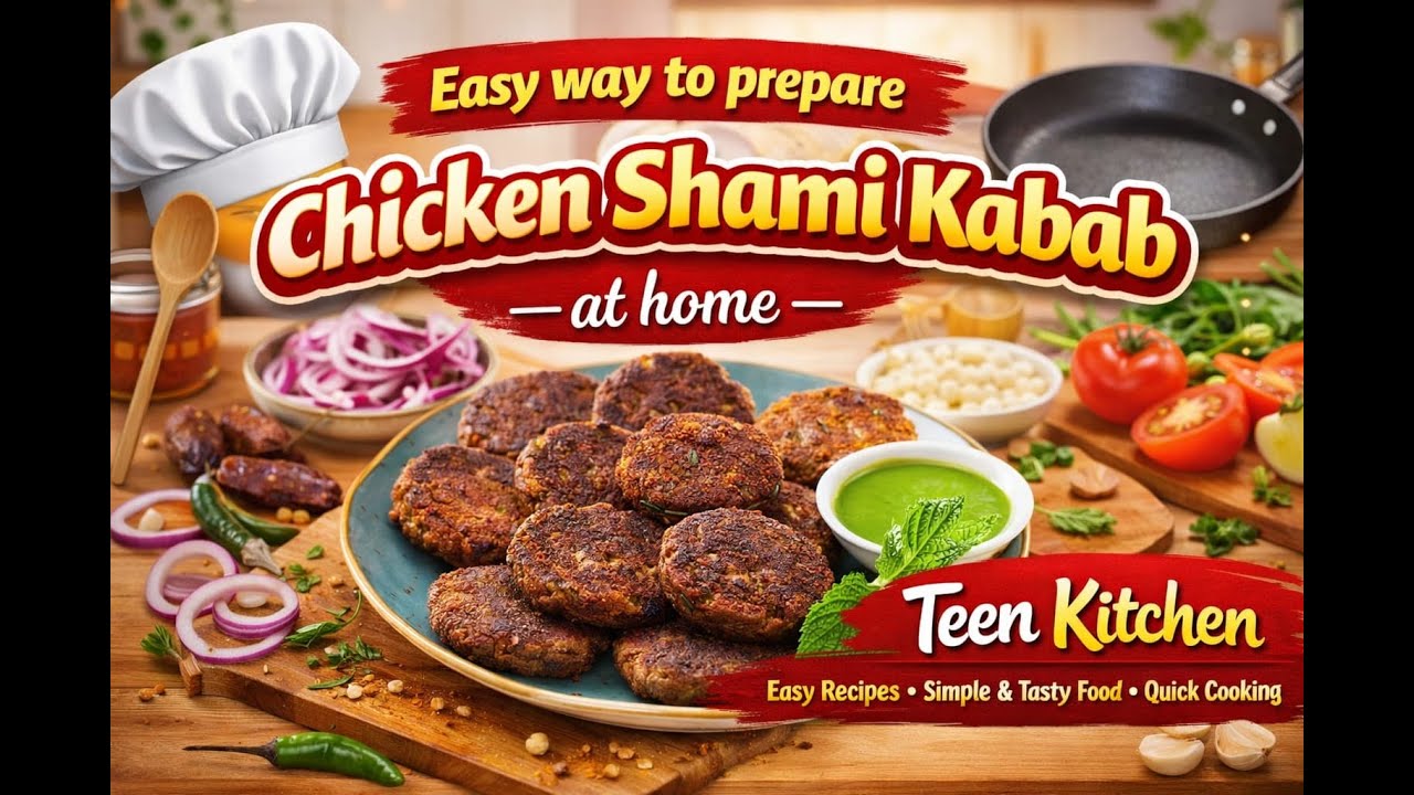 Chicken Shami Kabab Recipe | Soft & Juicy Chicken Shami Kababs at Home | Easy & Tasty