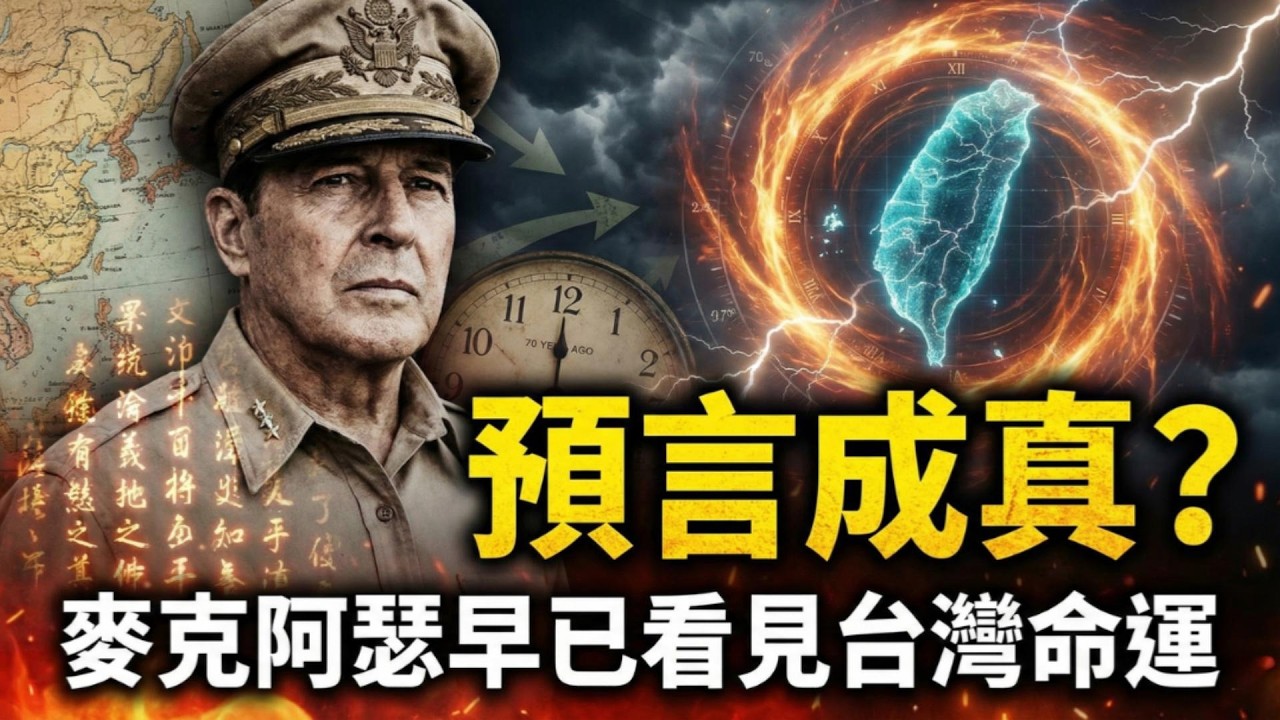 70年前麥克阿瑟留下的神秘預言正在一一兌現，當年沒人相信的台灣命運，如今竟成了全世界關注的關鍵轉折！意識覺醒