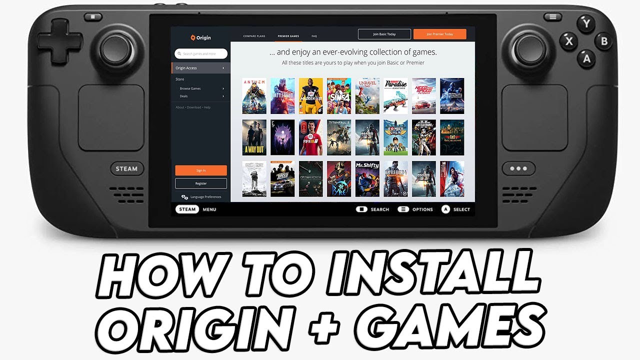 STEAM DECK - HOW TO INSTALL ORIGIN + ORIGIN GAMES ON THE STEAM DECK