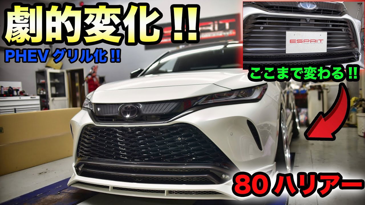 【80ハリアーカスタム】ハリアー乗りに話題のPHEVグリル交換!!