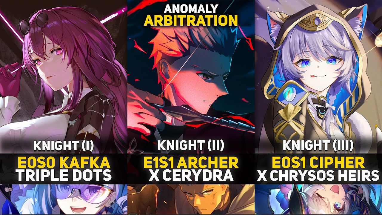 Knight 1-3 | E0 Kafka & E1 Archer x Cerydra & E0 Cipher | Anomaly Arbitration | Honkai Star Rail