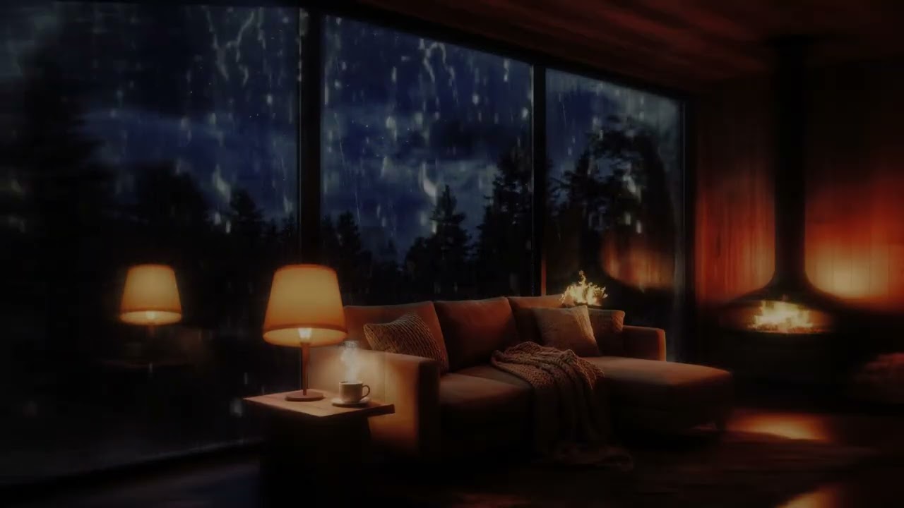 Fall Asleep Fast with Rain & Fireplace Sounds 🌧️🔥 | Cozy Sleep Ambience (No Ads)