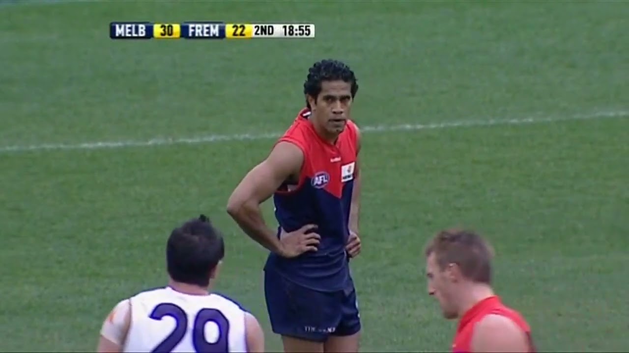 Aaron Davey - Melbourne - 2 goals -  2009, Rd 20 v Fremantle - MCG - AFL