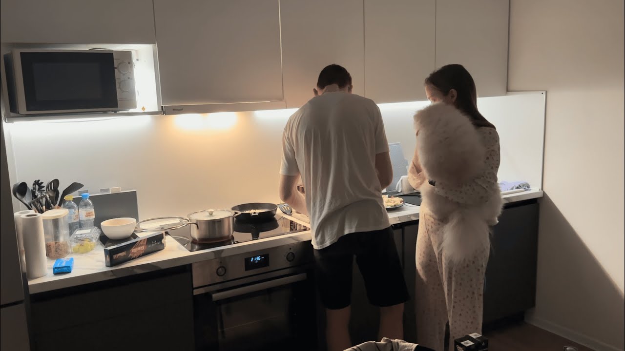 VLOG: Закупили продукты. Устроили романтичный вечер