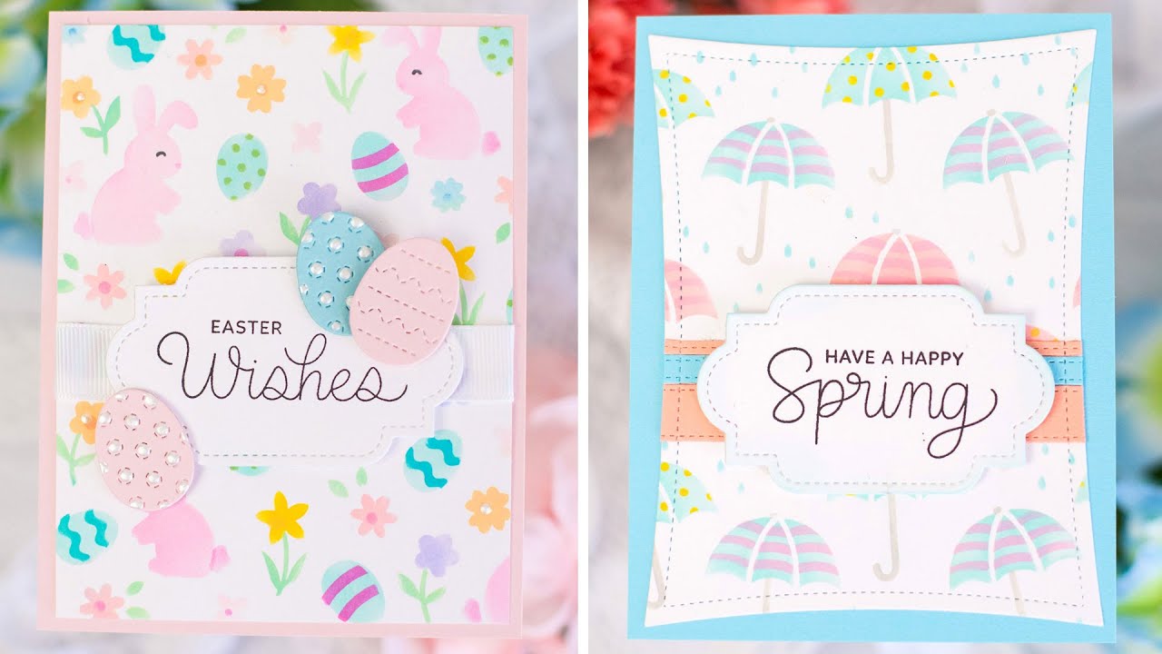 Easy Multicolor Stencil Backgrounds