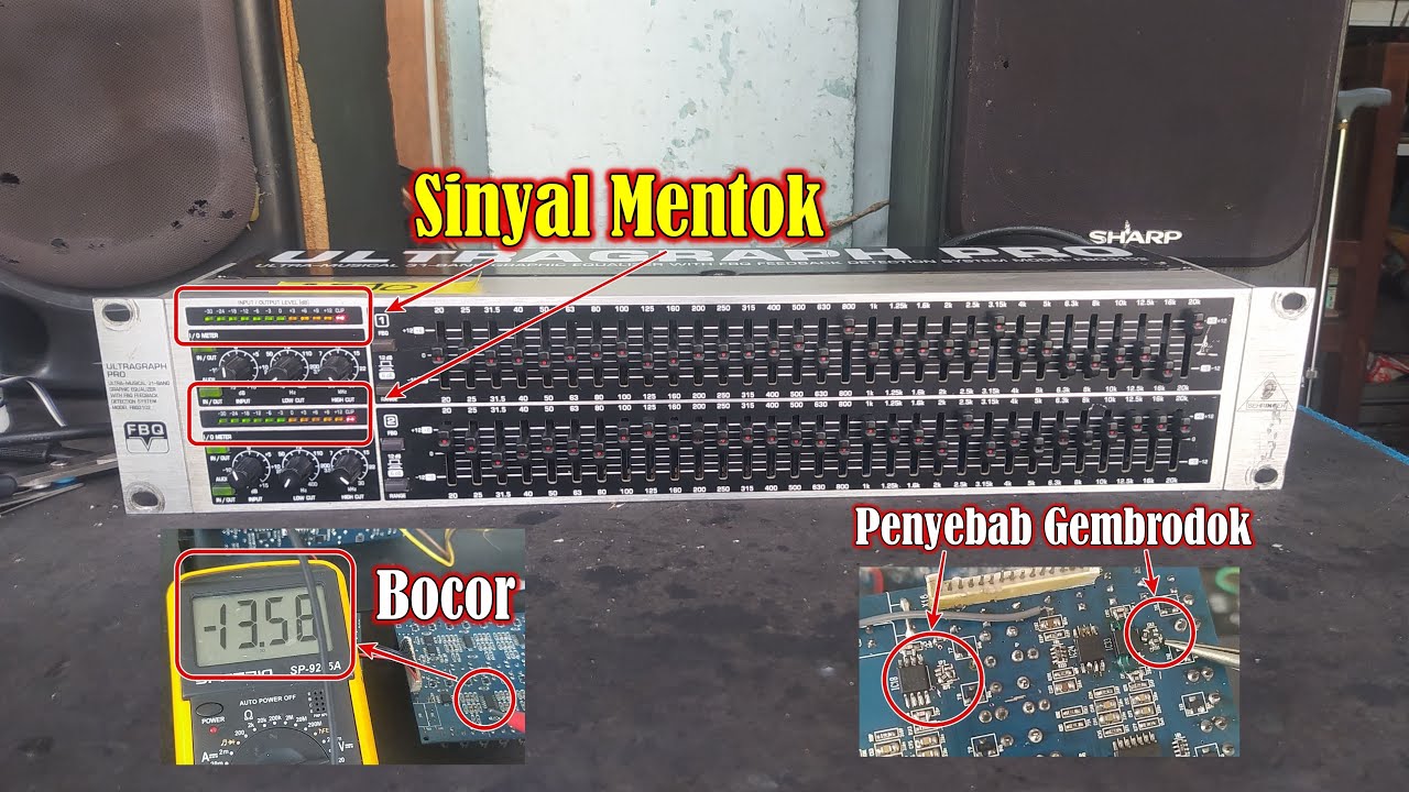 Equalizer Behringer FBQ3102 Rusak Over Signal dan Gembrodok