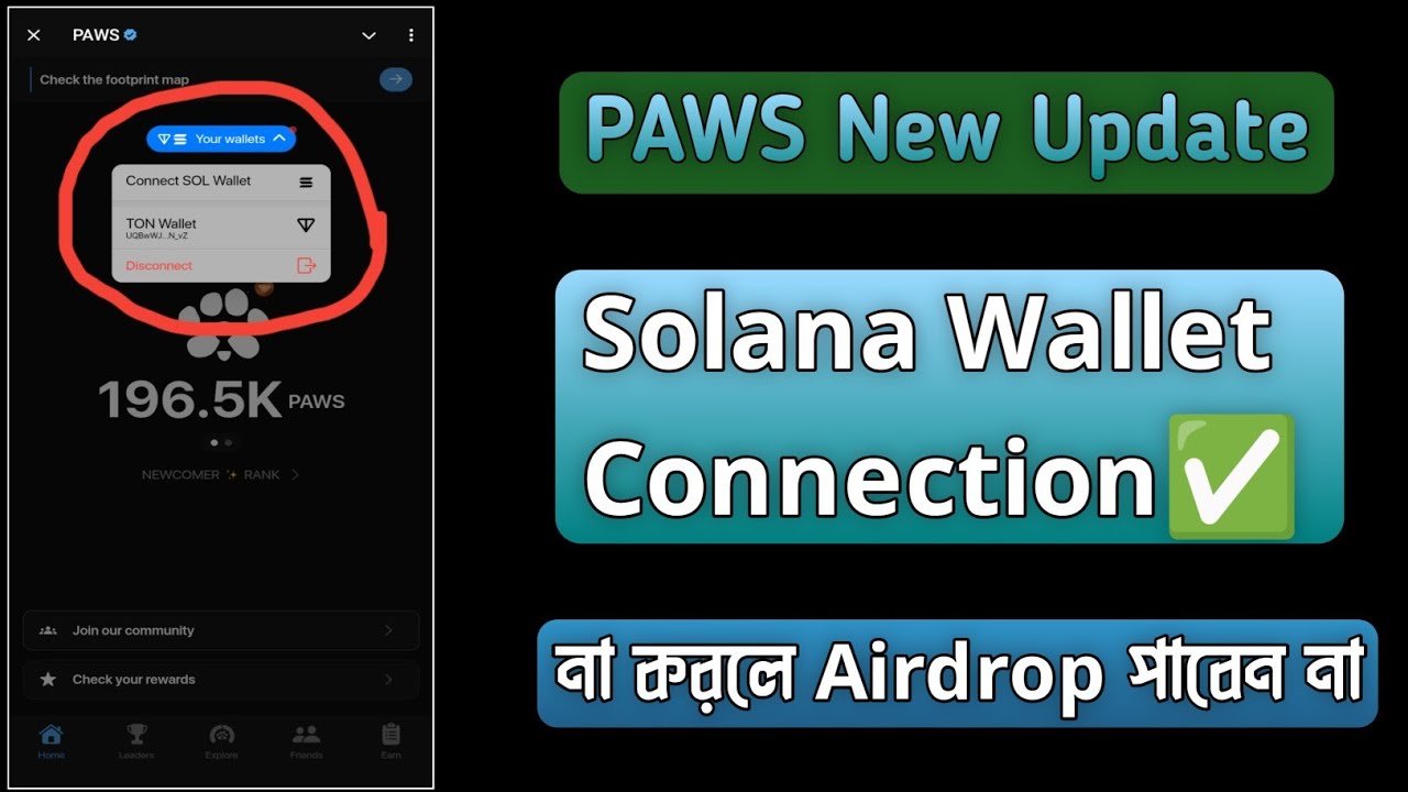 PAWS New Update || Paws Solana Wallet Connection || Easy iTech