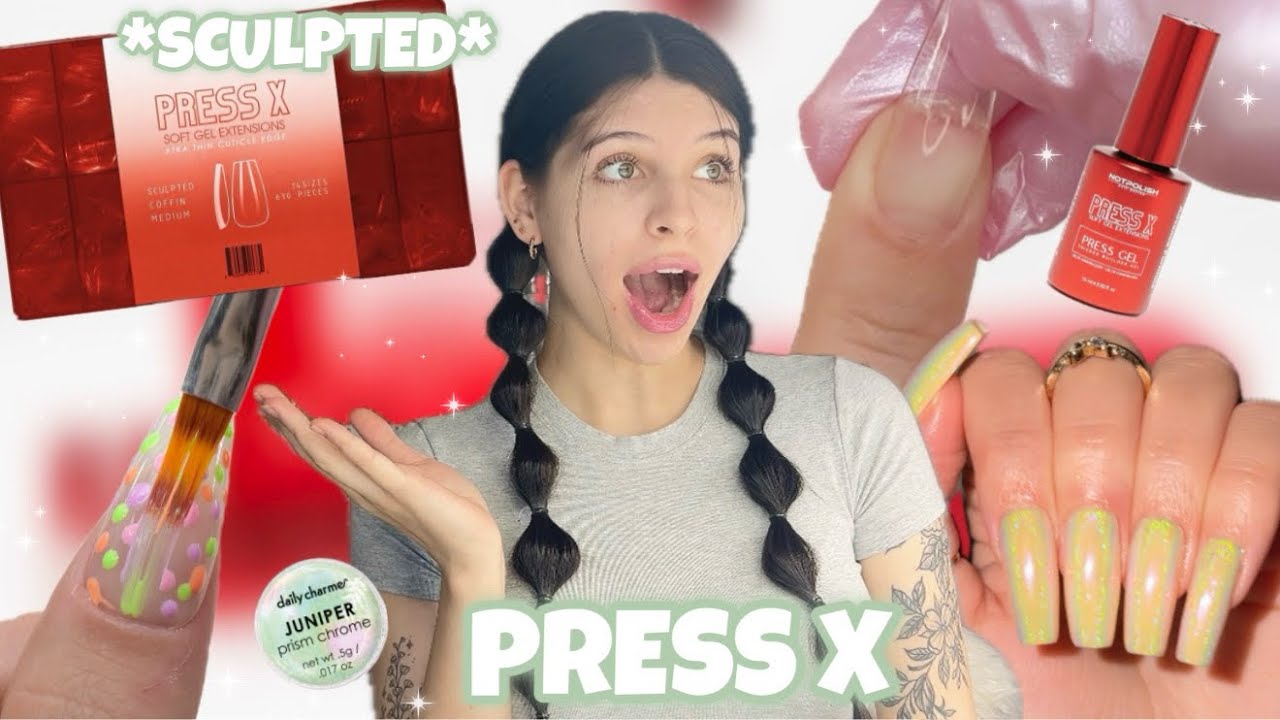 NOT POLISH Press X Sculpted Medium Coffin Soft Gel Application + 3 Step System Nail Prep 😱