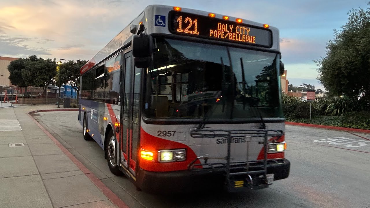 SamTrans #2957 on Route 121 Northbound to (Eastmoor & Mirada) From Serramonte Mall