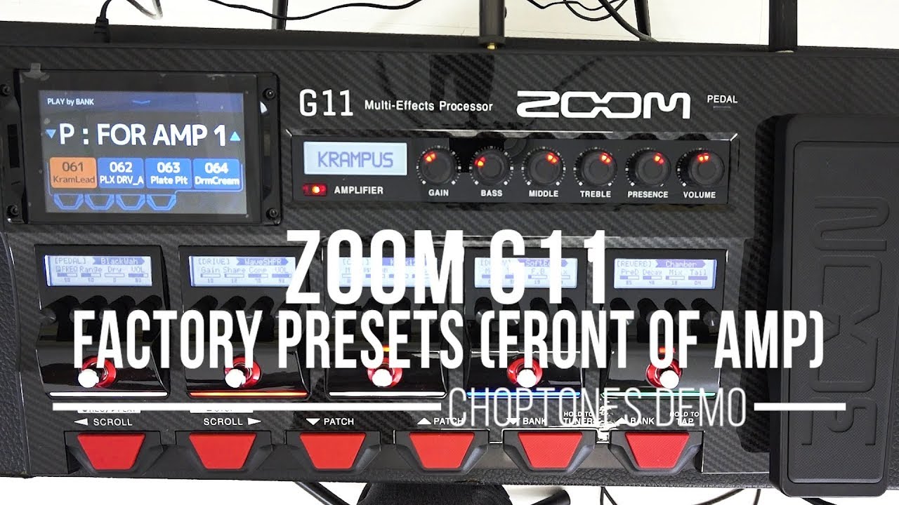 Zoom G11 | Factory Presets Playthrough - Part 2 (In front of a Clean Amp)