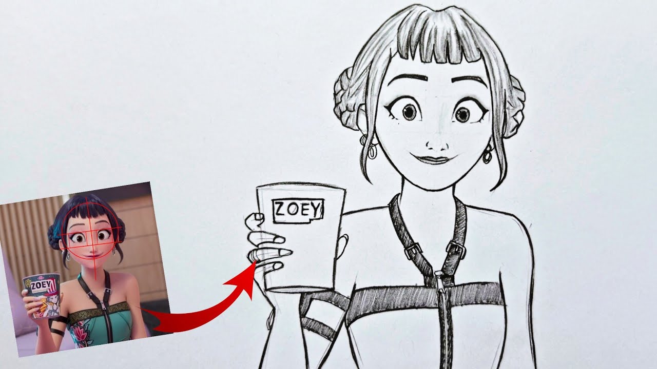 How to Draw Zoey Step by Step | Easy Drawing Tutorial for Beginners