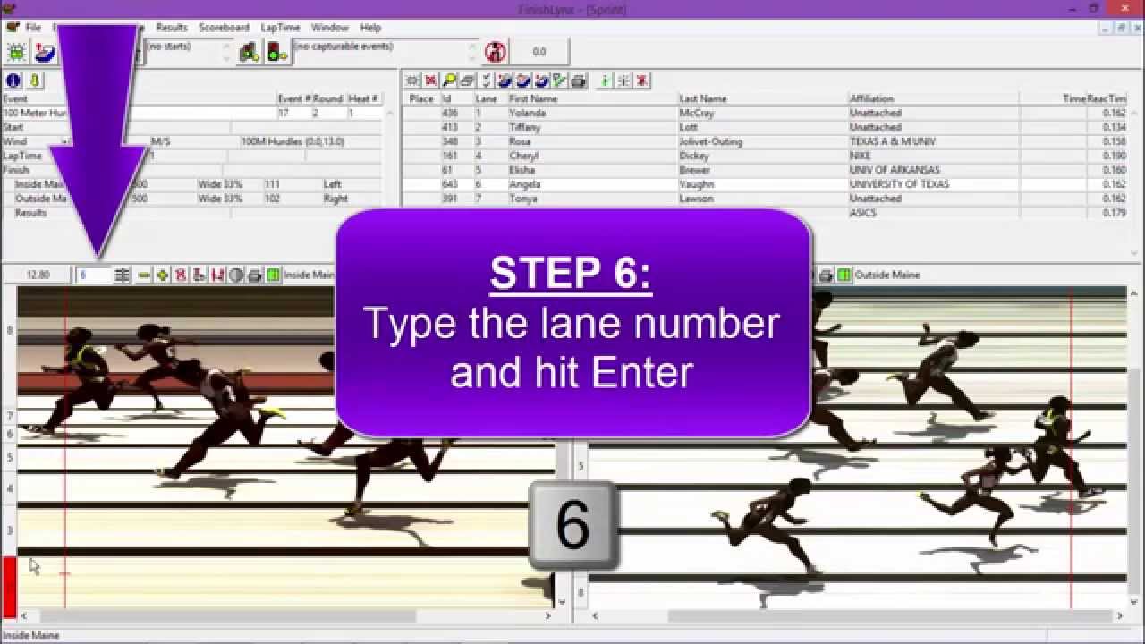 FinishLynx Tutorial: Evaluate a Sample Photo-Finish Image Capture