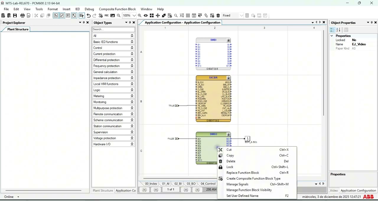 ABB REL670 - 03: Application Configuration