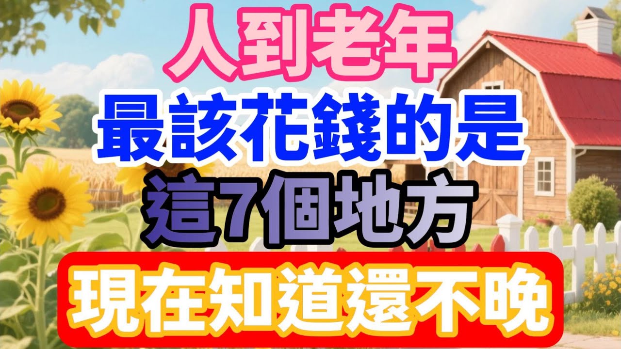 人到老年，最該花錢的是這7個地方，現在知道還不晚【慢煮時光】#晚年生活 #中老年生活 #為人處世 #生活經驗 #情感故事 #老人 #幸福人生 #人生感悟
