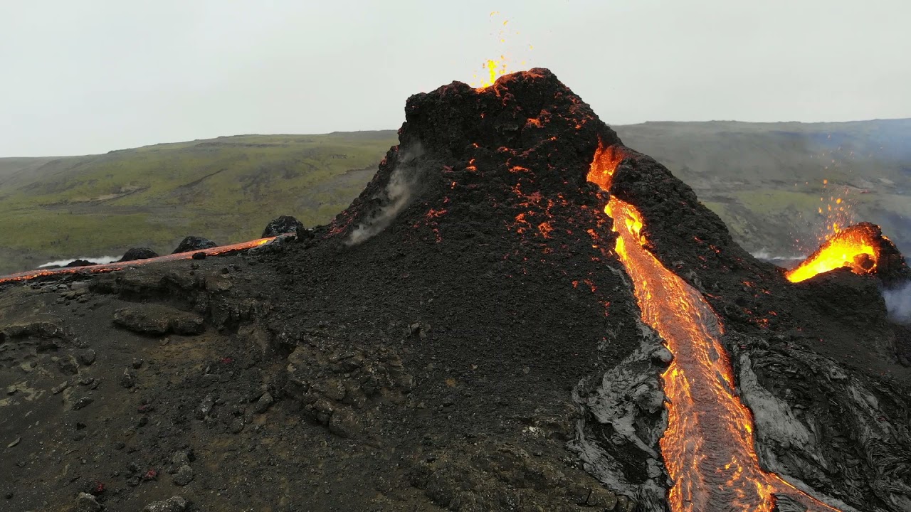 Volcanic Eruption Geldingadalur Iceland 2021