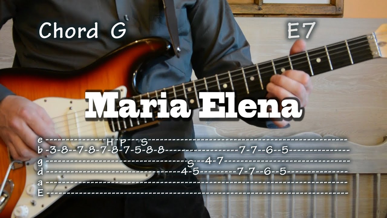 Maria Elena - Guitar lesson, como tocar, レッスン , урок, табулатуры
