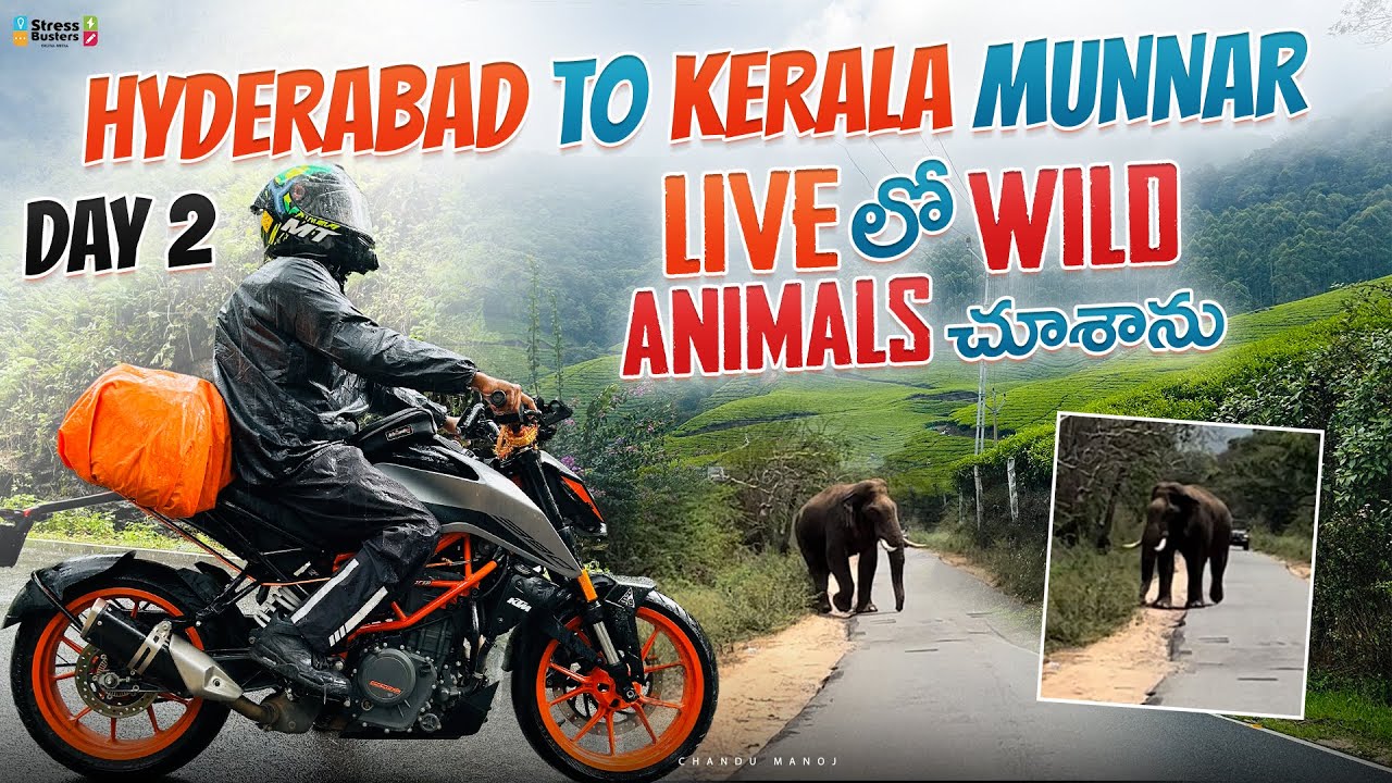 Finally reached Munnar | Anamalai Tiger reserve || Kerala ride || Day 2 || Telugu Moto vlogging