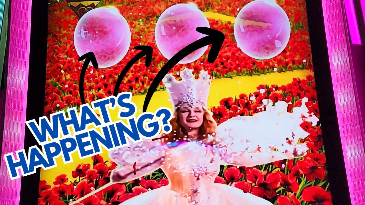 AMAZING BIG WIN with SUPER RARE FEATURE on WIZARD OF OZ OVER THE RAINBOW SLOT MACHINE