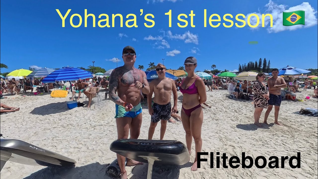 Primeira aula de Fliteboard da Yohana em Jurerê Brazil