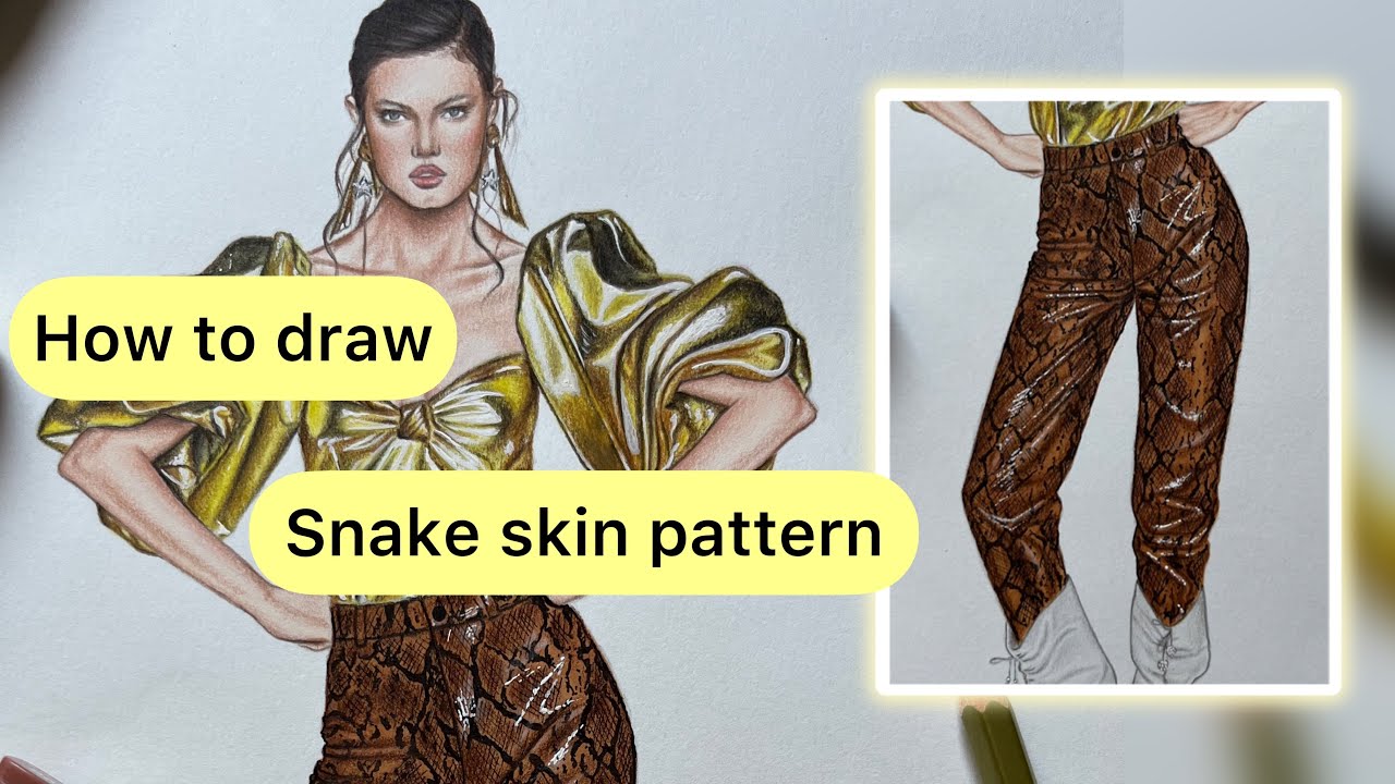 How to draw snake skin pattern🥰