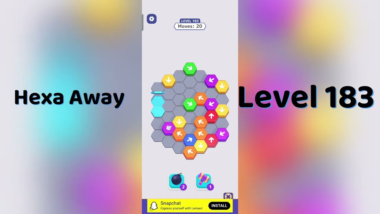 🧠 Hexa Away Level 183 Walkthrough