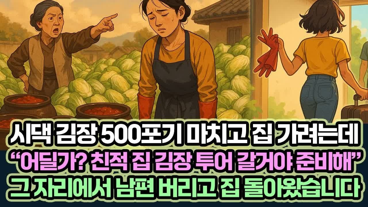 김장 500포기 끝냈더니 ‘김장 투어 가자’는 시모… 그날 바로 집 왔습니다
