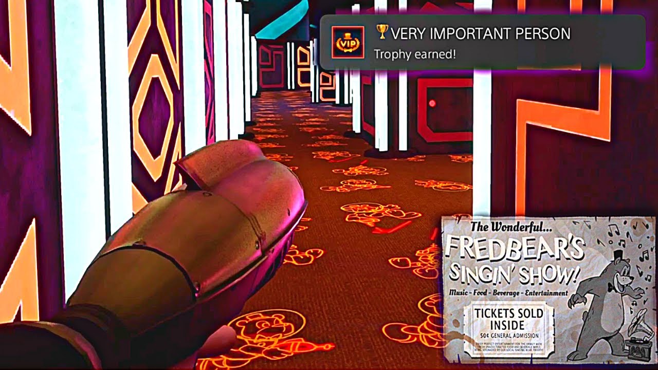 How To Get Back Into Fazer Blast If You Forgot The B&W Old Poster (FNAF: Security Breach VIP TROPHY)