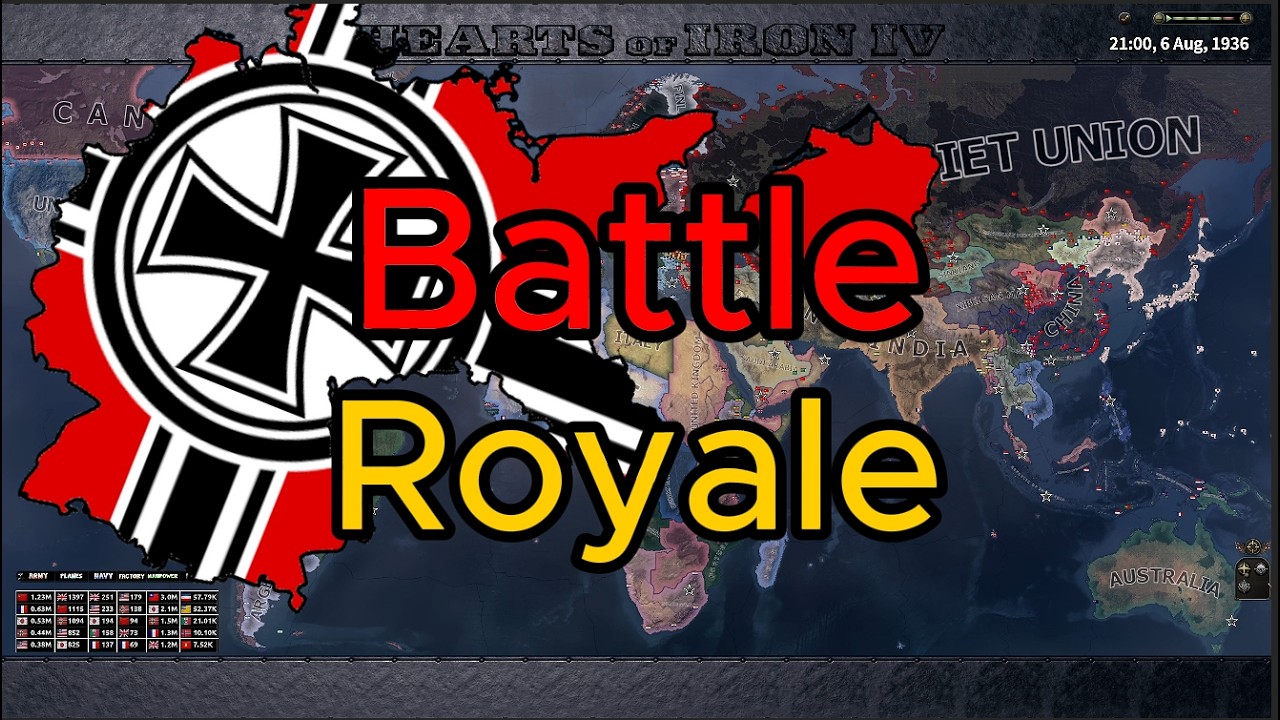 World under Battle Royale! Hoi4 Timelapse