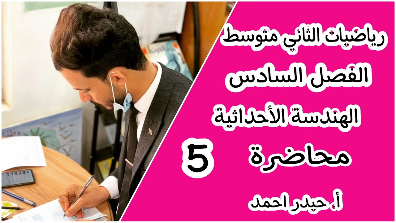 الثاني متوسط / الفصل السادس / محاضرة 5 / الانعكاس في المستوي الاحداثي