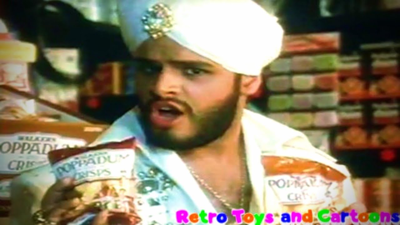 New Walkers Poppadums Rocking Sikh Commercial Retro Toys and Cartoons
