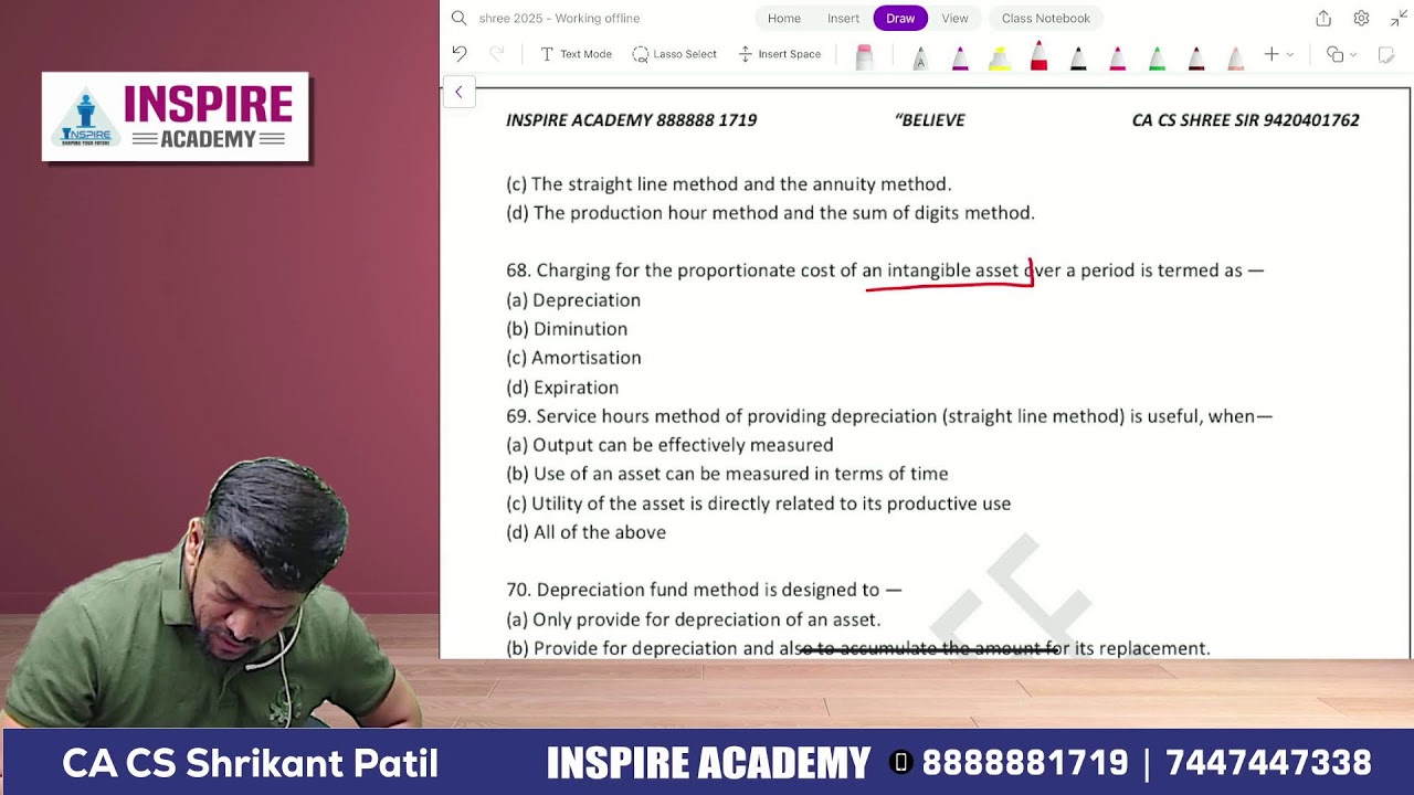 CMA Foundation Depreciation lecture 3 | For June 26 Attempt | CA CS Shrikant Patil #cmafoundation