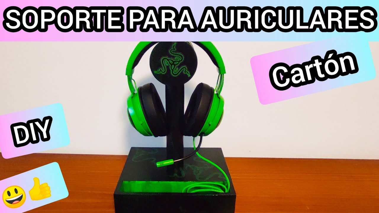 😃👍💞COMO HACER SOPORTE PARA AURICULARES O CASCOS GAMER💞