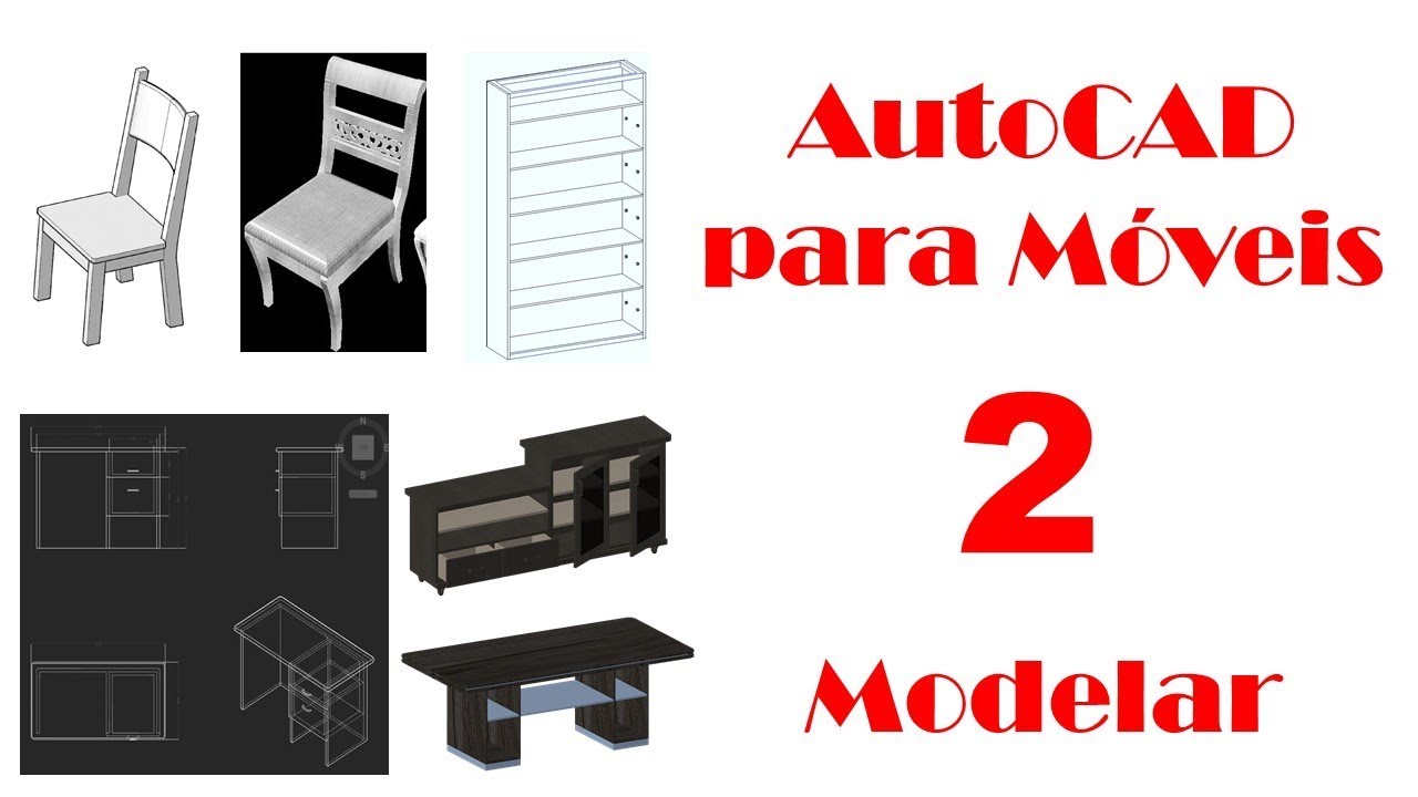 Como desenhar Móveis com AutoCAD - Parte 02/03 - Modelagem Completa!