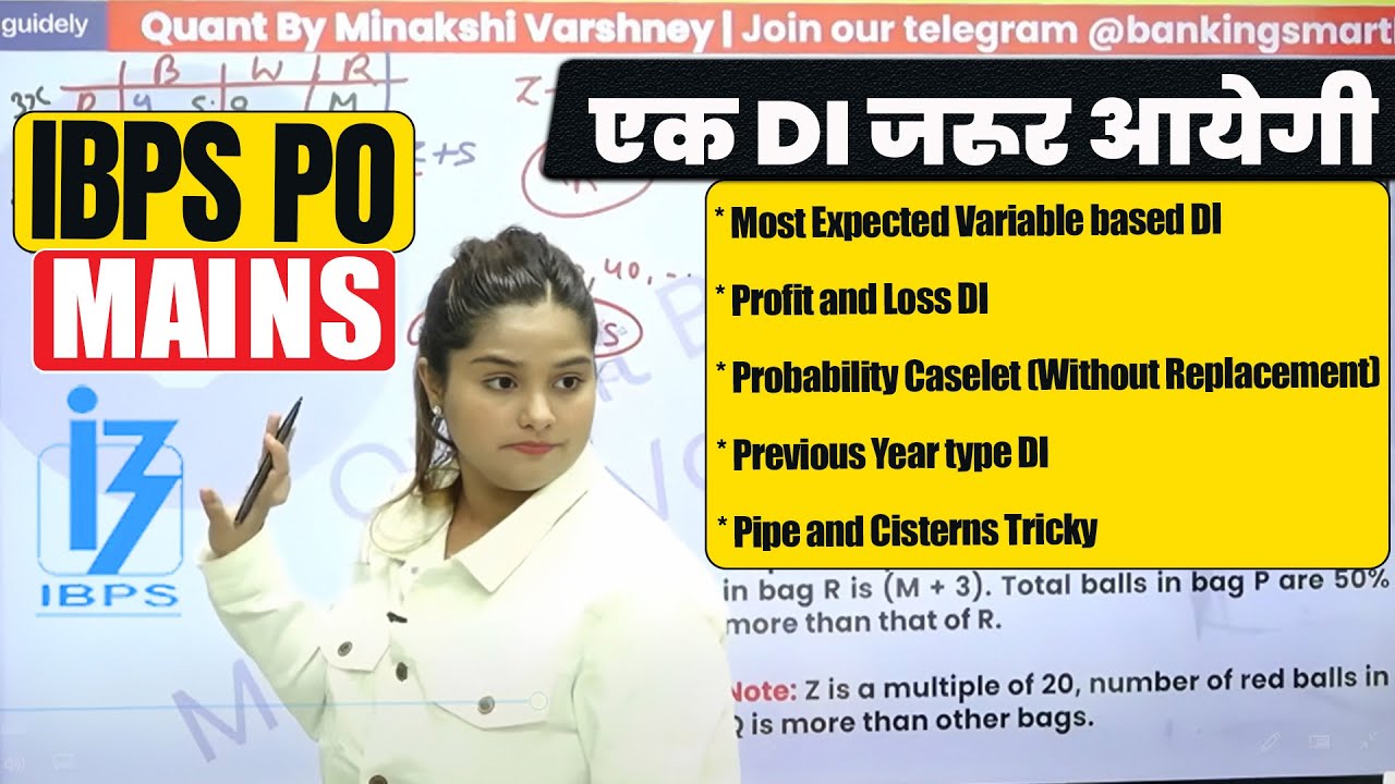 IBPS PO 2025 Mains Most Expected Data Interpretation | Probability | Profit And Loss | Minakshi 