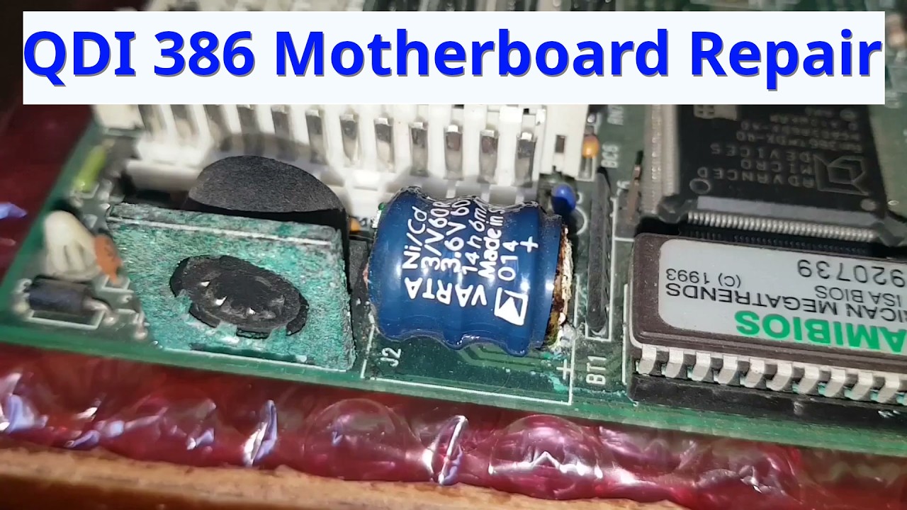386 Motherboard Repair - Heavily-Damaged QDI 386-4N-D04A