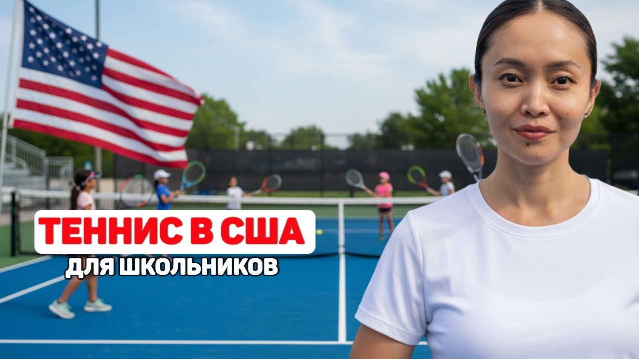 ТЕННИС ДЛЯ ШКОЛЬНИКОВ В США: первый урок моей дочки | Из Казахстана в США