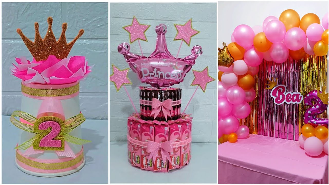 DIY PRINCESS THEMED BIRTHDAY DECORATION | PRINCESS PARTY IDEAS