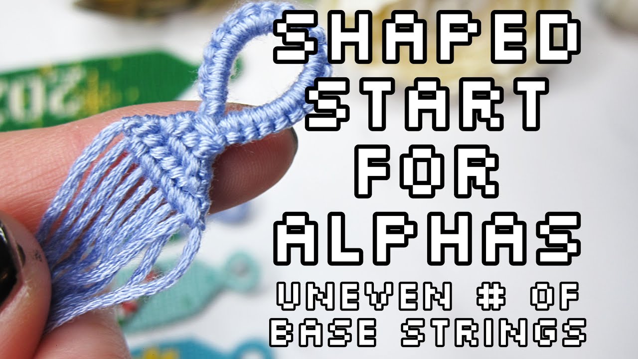 Triangle shaped start for alphas | uneven # of base strings | VLATKAKNOTS TUTORIALS