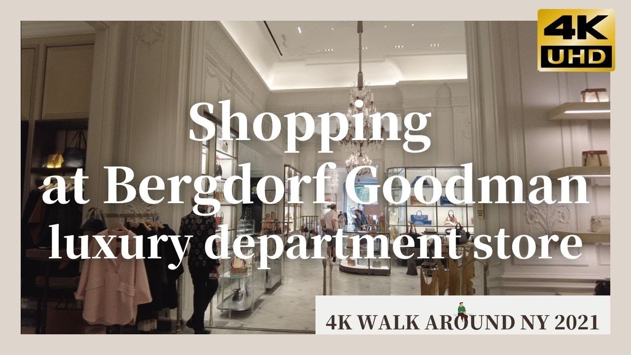 Shopping at Bergdorf Goodman, a luxury department store   Walk around NY 2021 4K