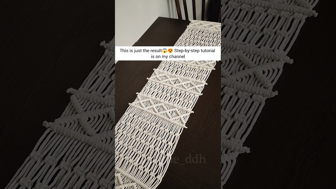 Efekt wykonania bieżnika makramowego ✨ | Pełny samouczek na moim kanale ☺️