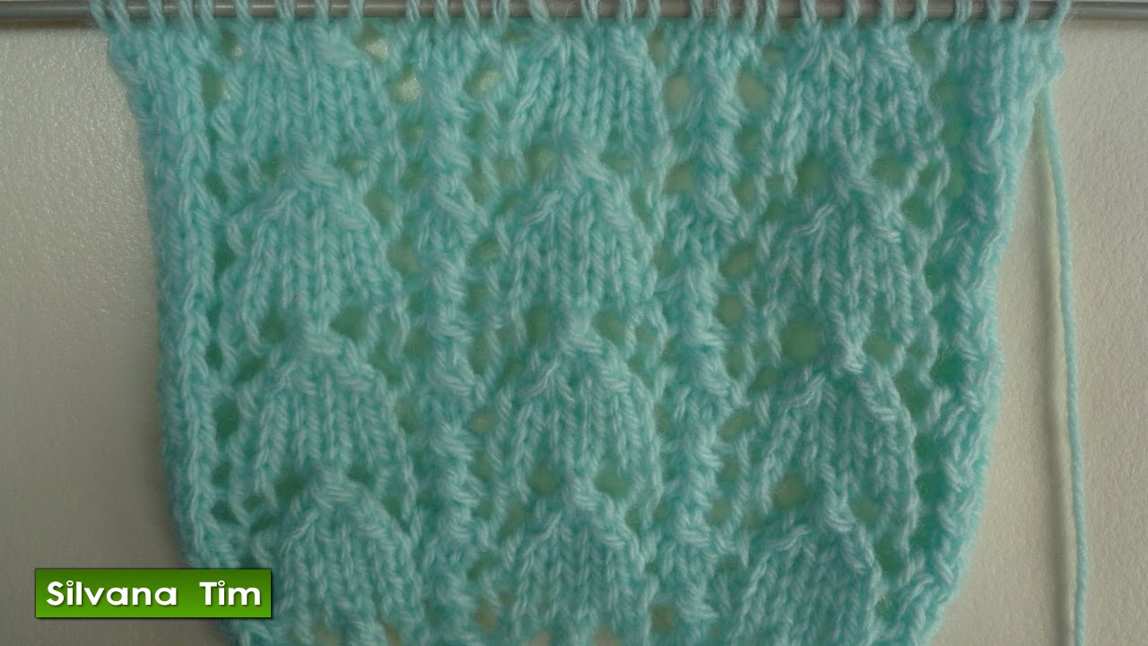 Tejido con dos agujas # 243. Punto de encaje (puntada) CASTILLOS CALADOS